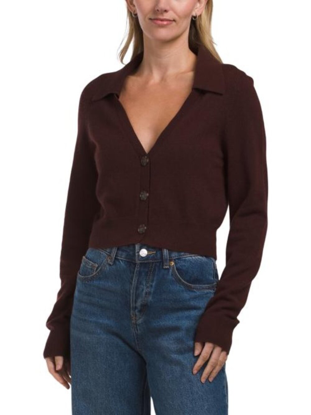 NAADAM Wool And Cashmere Blend Cropped Polo Cardigan